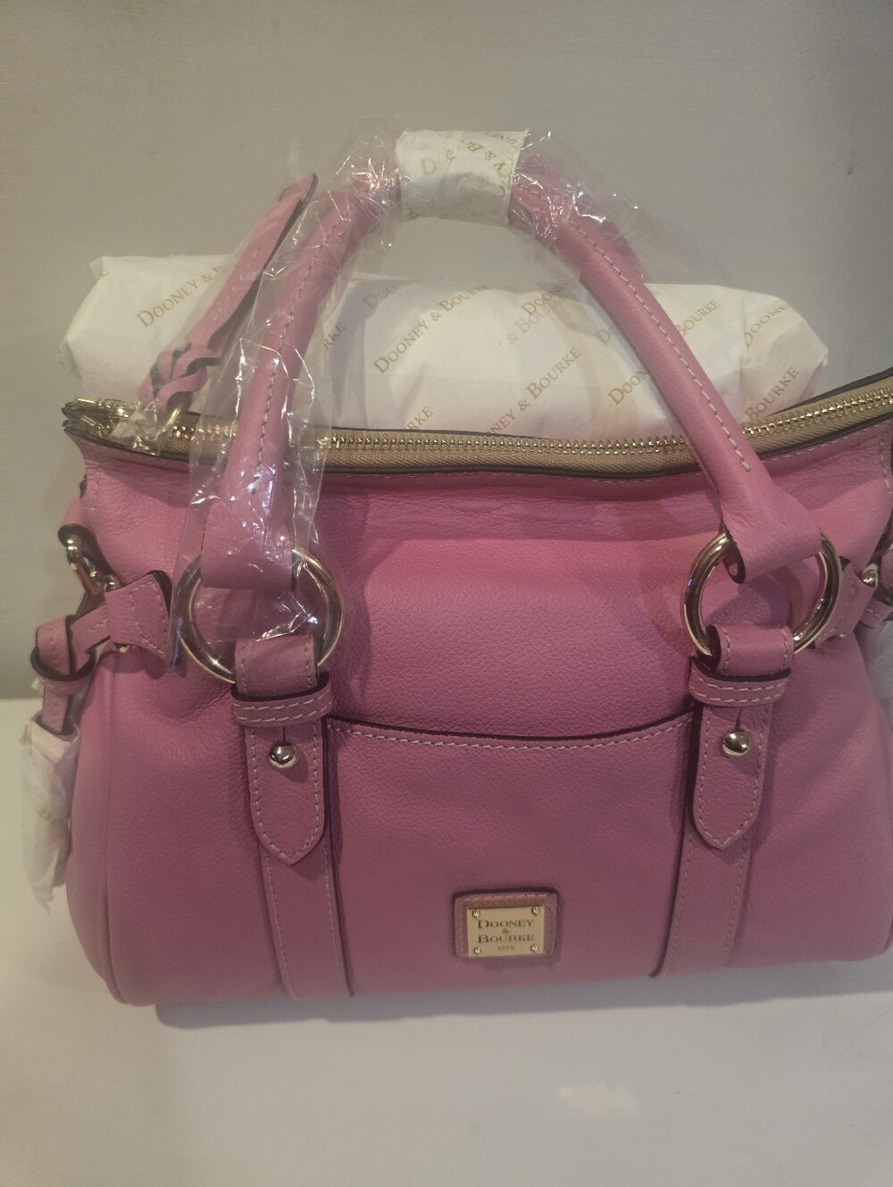 Dooney & Bourke Bubblegum Pink Leather Satchel